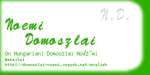 noemi domoszlai business card